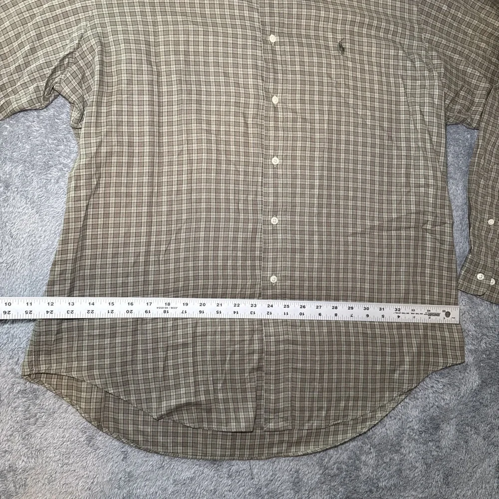Ralph Lauren Yarmouth Button Down Long Sleeve Men's 16 1/2 36/37 Cotton Plaid